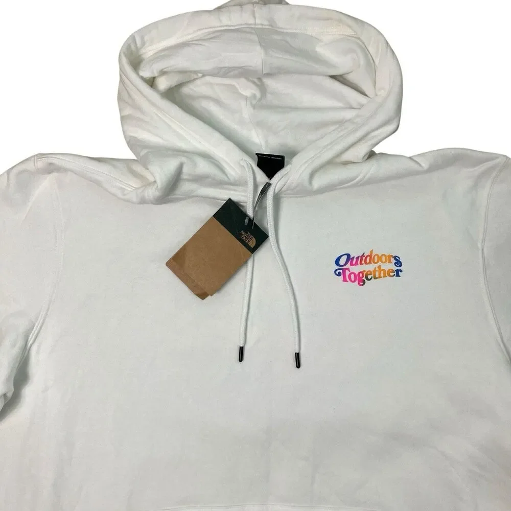 The North Face‎ White Graphic Pullover Outdoors Together Hoodie  *READ*